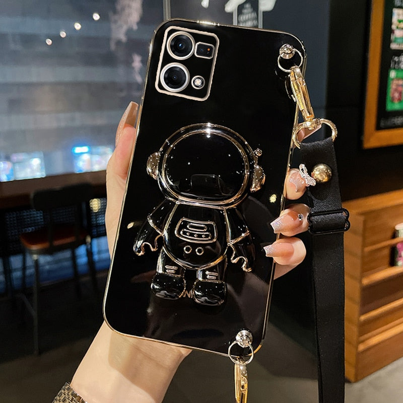 Crossbody Lanyard Phone Holder Case For Oppo Reno7 Reno5F Reno 7 5F 2 2Z 2F 3 5 6 6Z 4G 5G Z RenoZ Reno6Z Reno2 F Reno2Z Cover