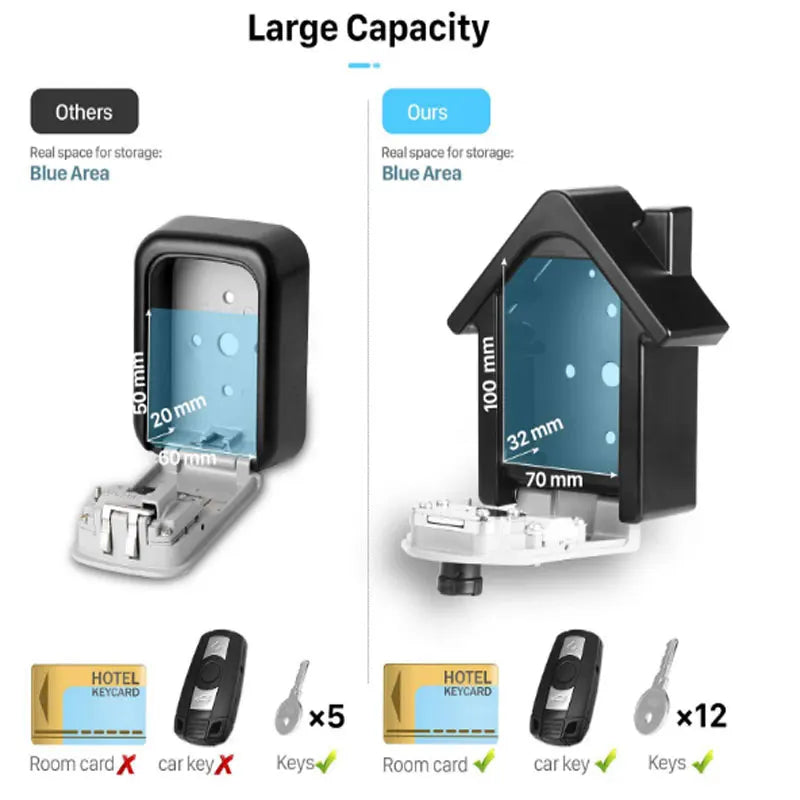 Security lock large anti-theft password box metal storage multi-purpose key safe