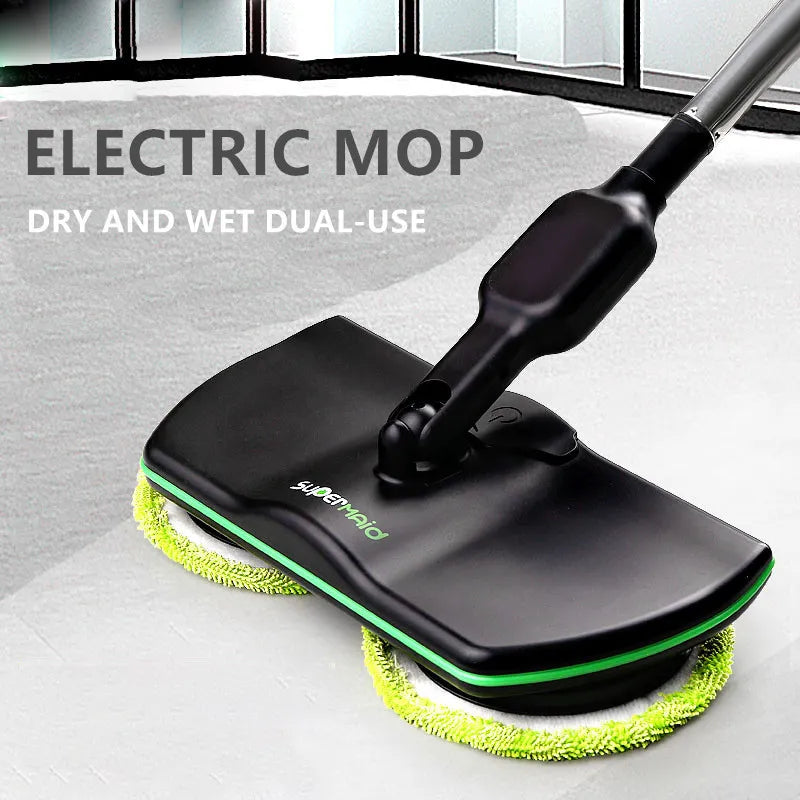 Mops Floor Cleaning Electric Rechargeable Wireless Rotating Electric Mops Automatic Mopping Machine Clean & Wax 2 In 1