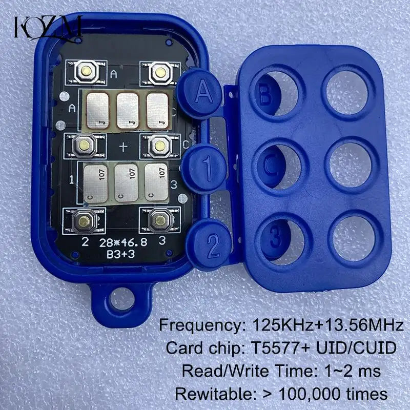Keyfob 6 in 1 125khz T5577 EM ID Writable IC 13.56Mhz 1k S50 UID Changeable Card Key
