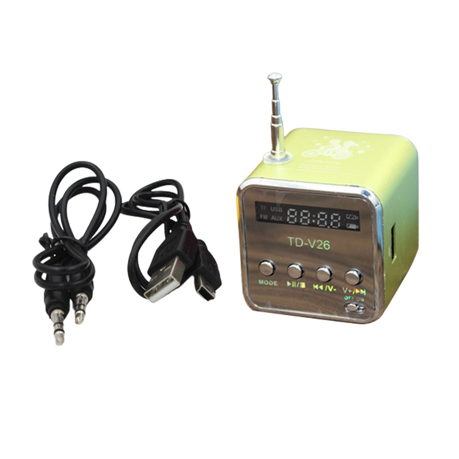 Digital FM Radio FM Radio With LCD Display Wireless Walkman Radio With Audio Line Charging Cable LCD Display 3.5mm Interface