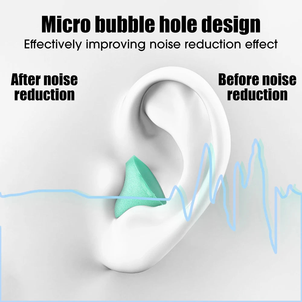 8Pair Soft Silicone Ear Plug Sound Insulation Ear Protection Earplug Anti-noise Plugs Foam Soft Noise Reduction with Storage Box