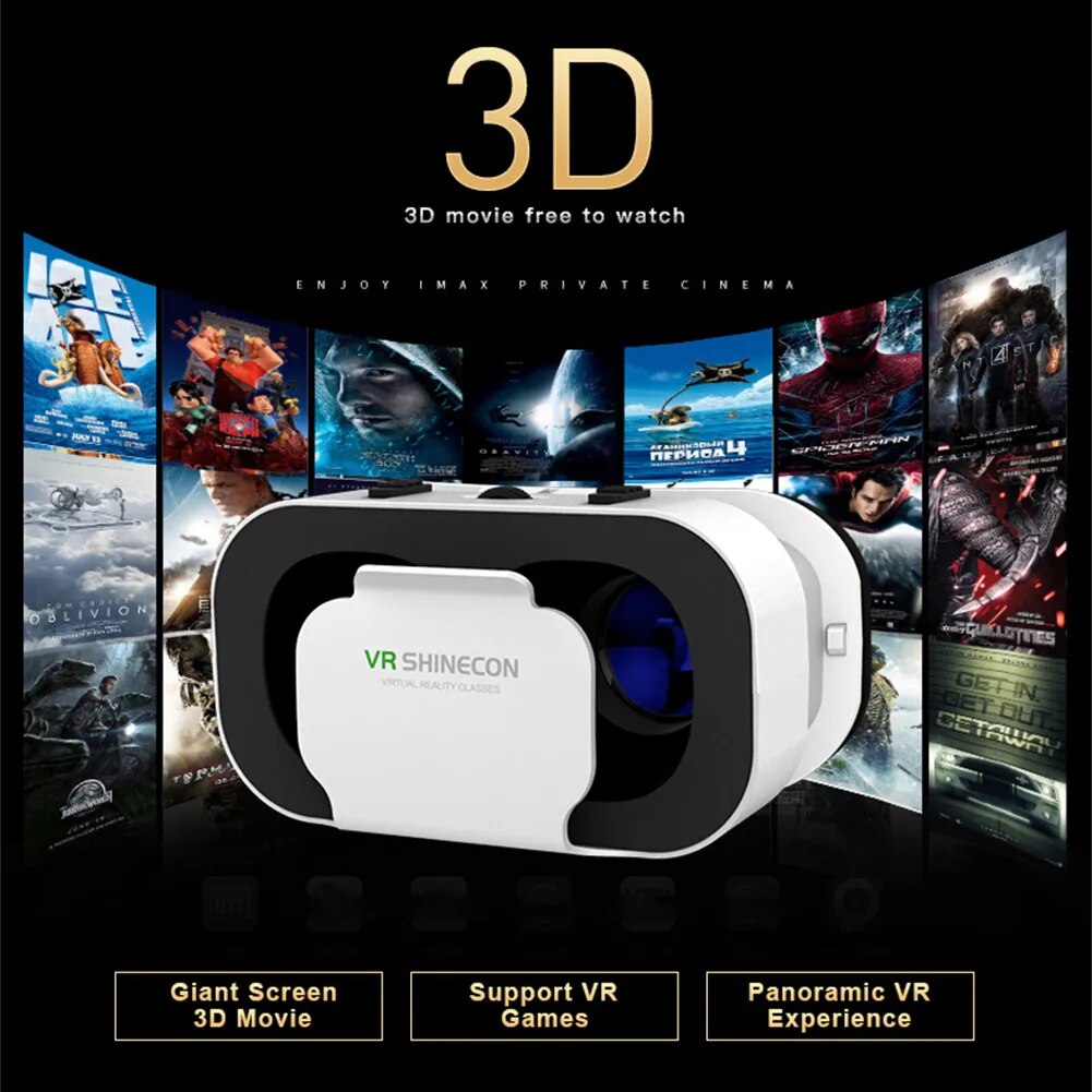 3D VR G05 Glasses Virtual Reality Viar Goggles Headset Devices Smart Helmet Lenses For Cell Phone Mobile Smartphones Viewer
