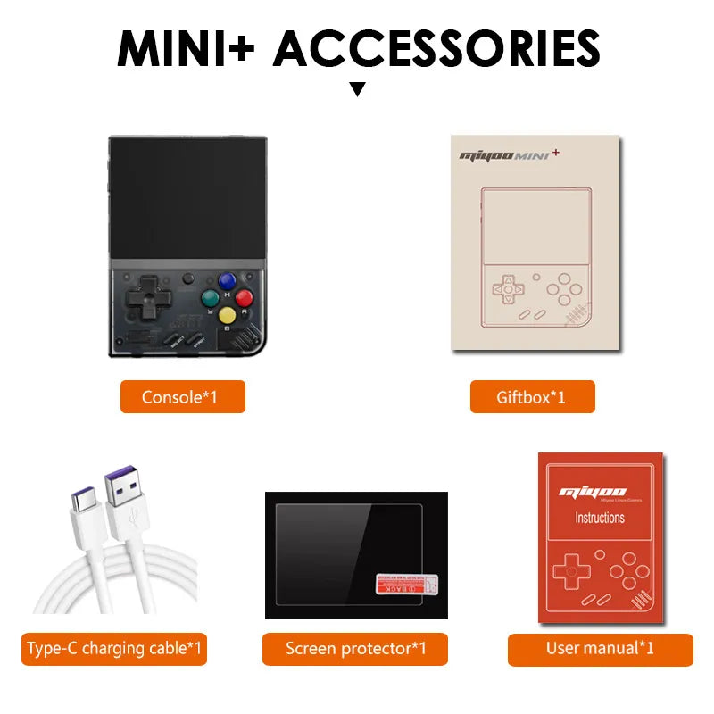 MIYOO Mini Plus Portable Retro Handheld Game Console V2 Mini+ IPS Screen Classic Video Game Console Linux System Children's Gift