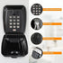 Key Lock Box Wall Mounted Waterproof 12-Digit Combination Password Lock Large Capacity Security Lockbox for Home Garage Office