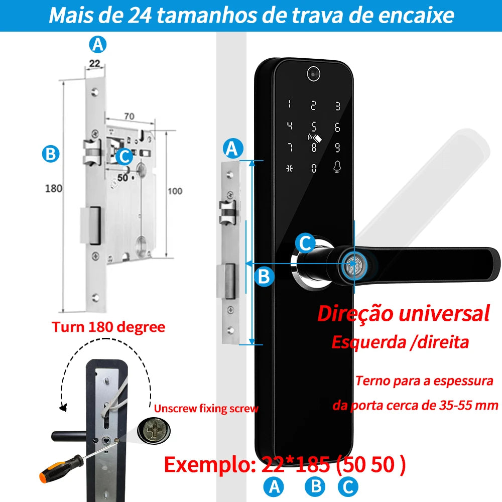 DSKDFTY Camera Digital Electronic Lock Biometrics Fingerprint Smart Door Lock for With Battery for Home House Apartment