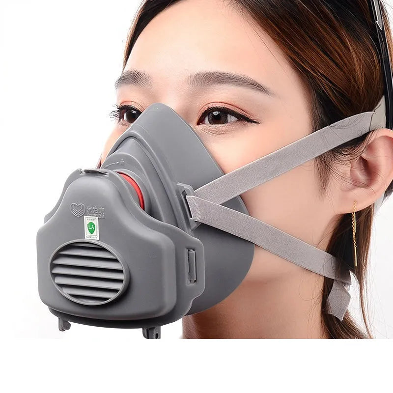 New 3700 Type Industrial Painting Spraying Respirator Safety Work Filter Dust Proof Full Face Gas Mask Formaldehyde Protection