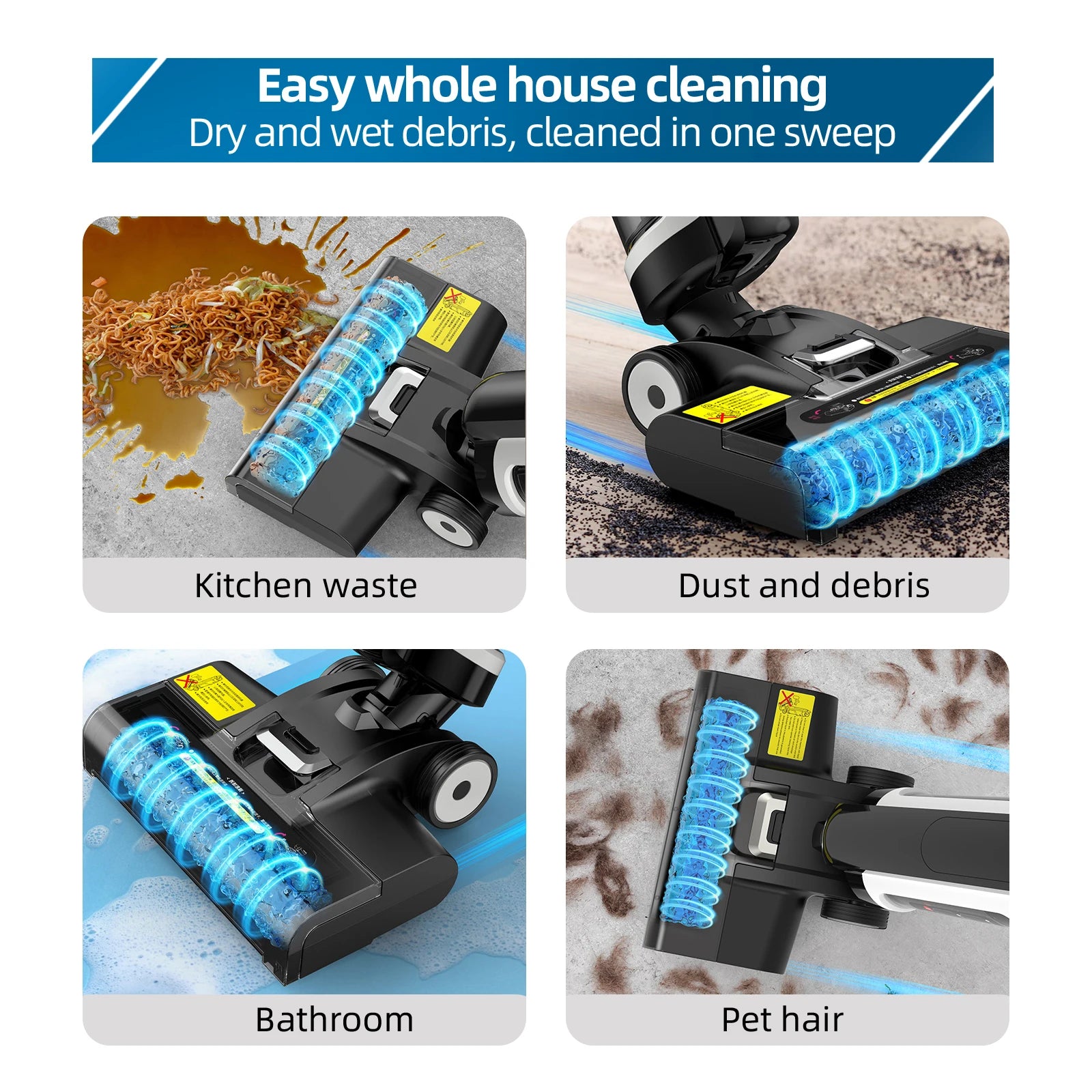 Redkey W12 SE Wet Dry Vacuum Cleaner Cordless Smart Mop Washing Multi-Surface Wireless Handheld Floor Washer Self-Cleaning