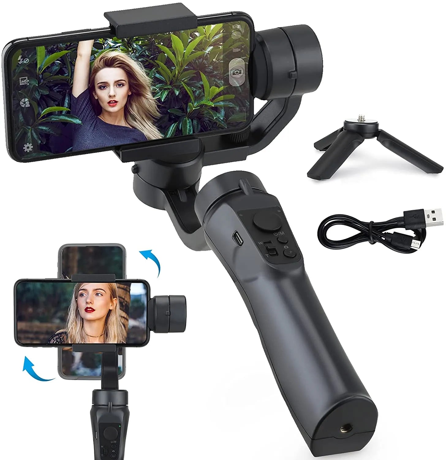 F6 3 Axis Gimbal Handheld Stabilizer Cellphone Action Camera Holder Anti Shake Video Record Smartphone Gimbal For Phone