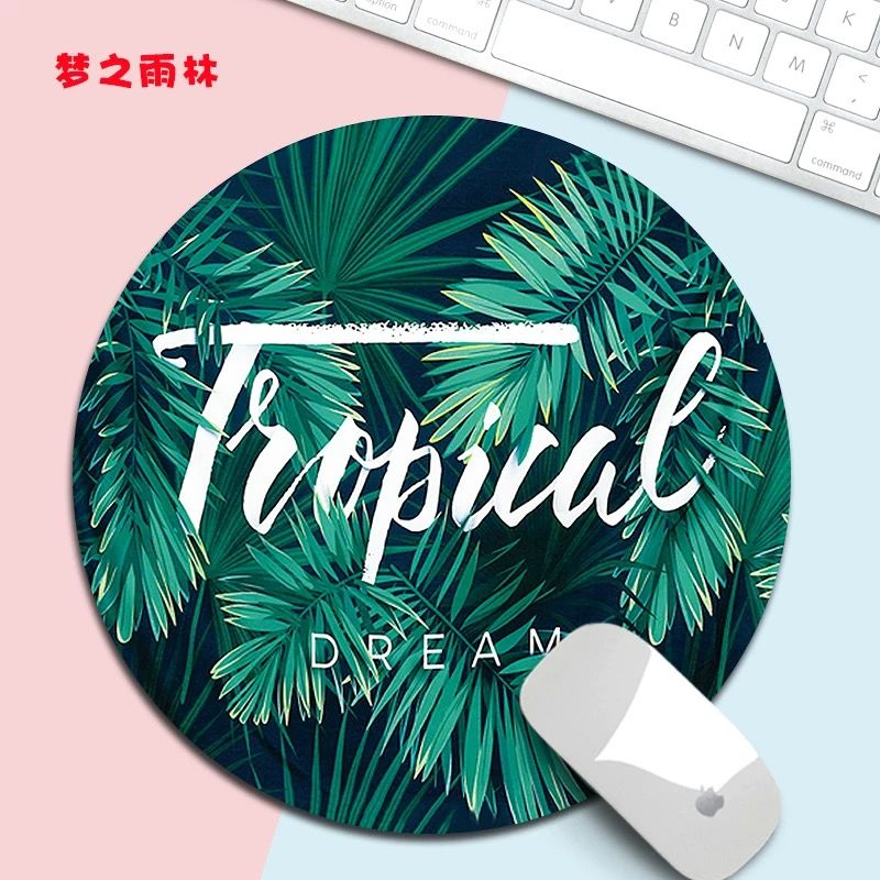 Kawaii Round Celestial Mouse Pad Soft Mat for Game Computer Cap Desk Mat Pads Non-Slip Rubbe PC Waterproof Office MousePad 20cm
