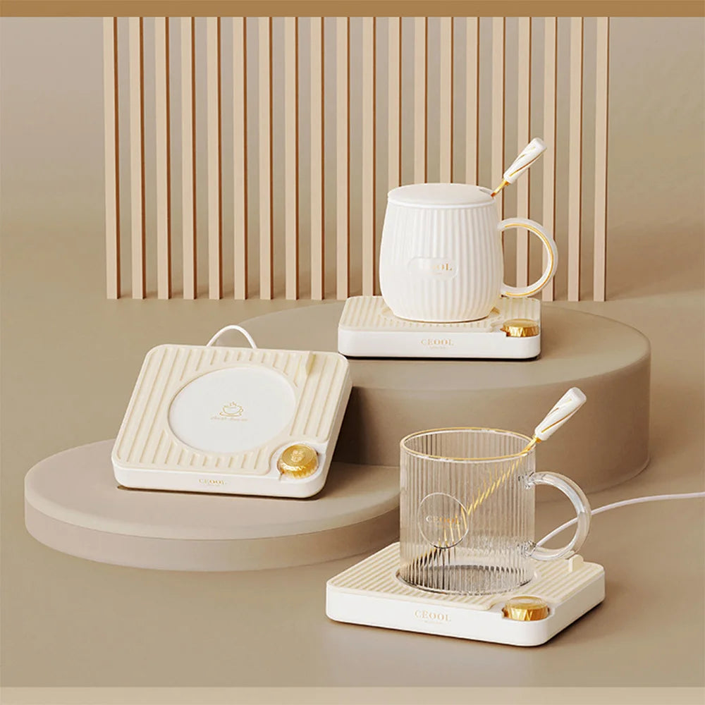 Mini Electric Coffee Mug Warmer Thermostatic Heating Pad Coaster Mat Plate Home Kitchen Beverage Cup for Tea Milk Cocoa Water