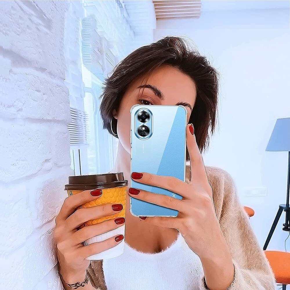 Clear Case For Oppo A17 4G Case A57s A57e A57 5G Thick Shockproof Soft Silicone Phone Cover for Oppo A17k A78 5G A77 4G A77s A57