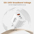 USB C Charger 60W Fast Charging Charger 3Ports Type C Mobile Phone Charger PD Power Adapter for Samsung Xiaomi iPhone QC3.0