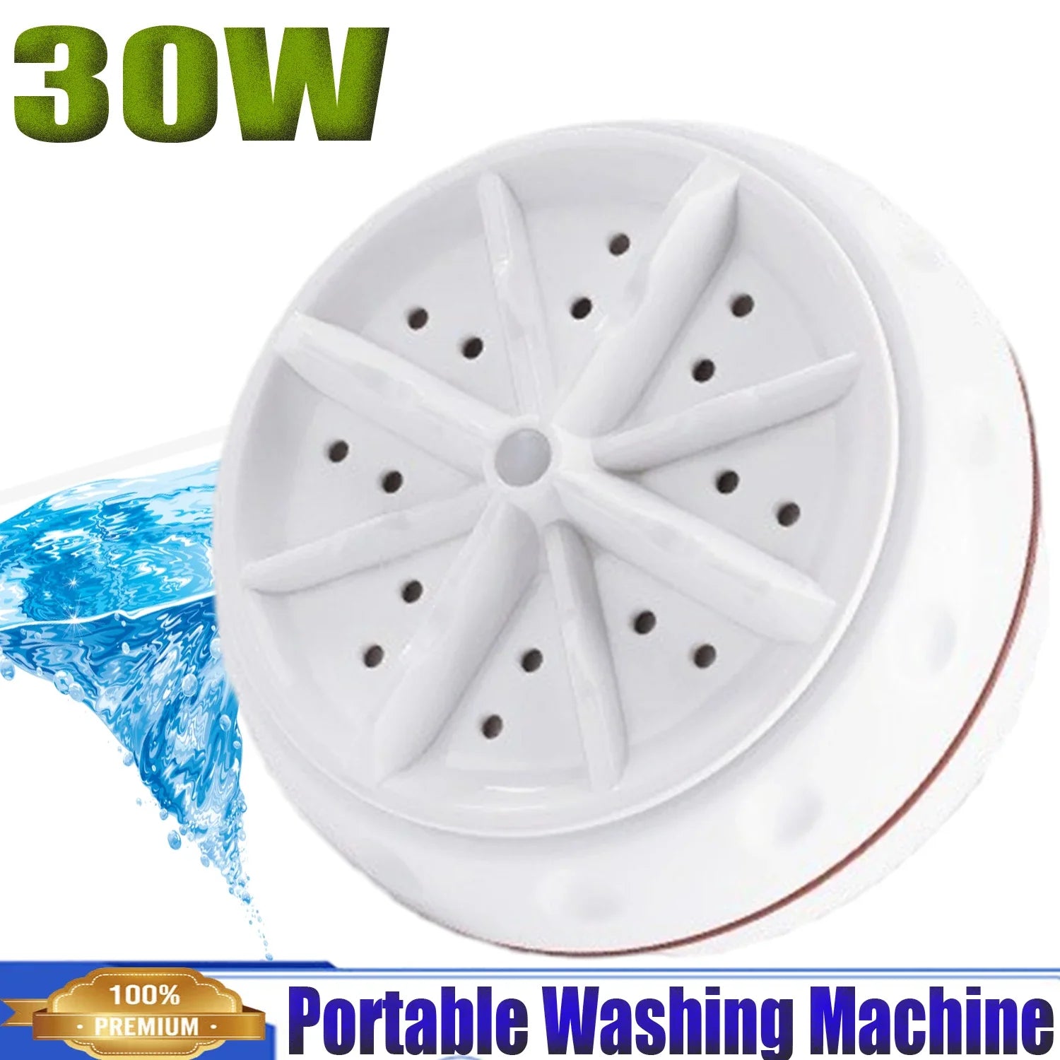 Portable Washing Machine,30W Strong Torque Forward Reverse Rotate Washing for Sock Underwear Kid's Clothes Bowl,for Home Travel