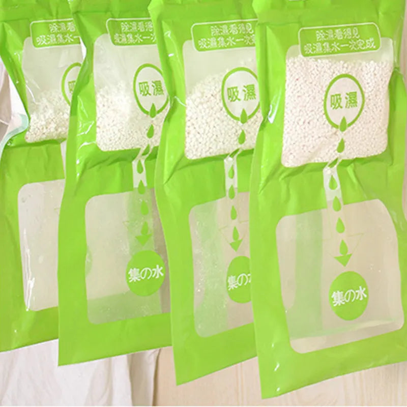 2 Pcs Drying Agent Hygroscopic Anti-Mold Desiccant Bags New Hanging Wardrobe Hanging Moisture Bag Closet Cabinet Dehumidifier