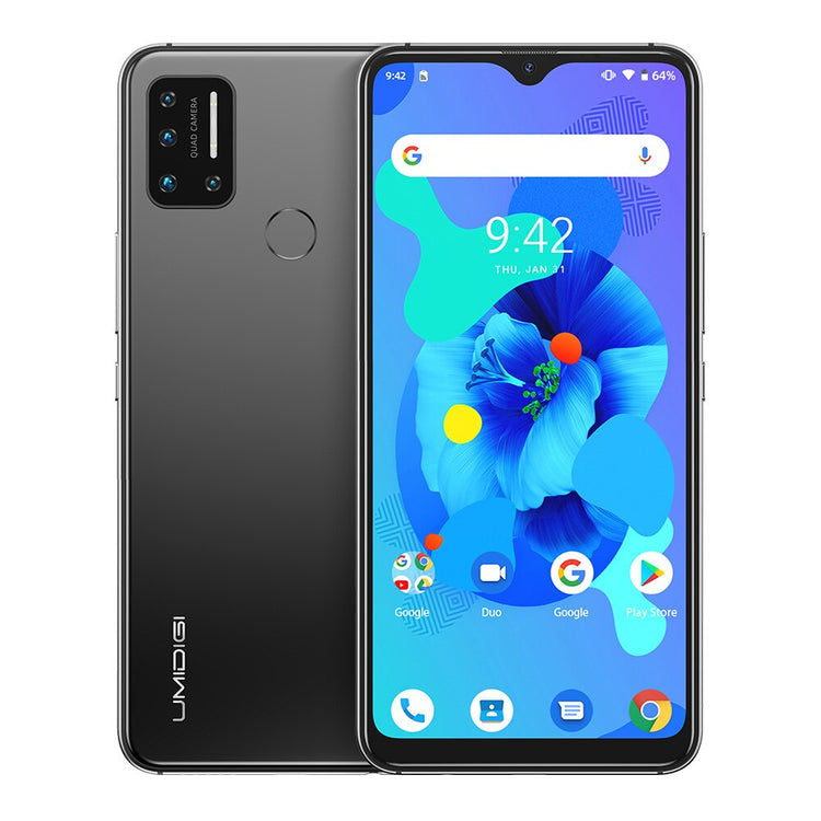 Global Version UMIDIGI A7 4GB RAM 64GB ROM Android 10 6.49'' Large Full Screen Cellphone Quad Camera Octa-Core 4G Smartphone