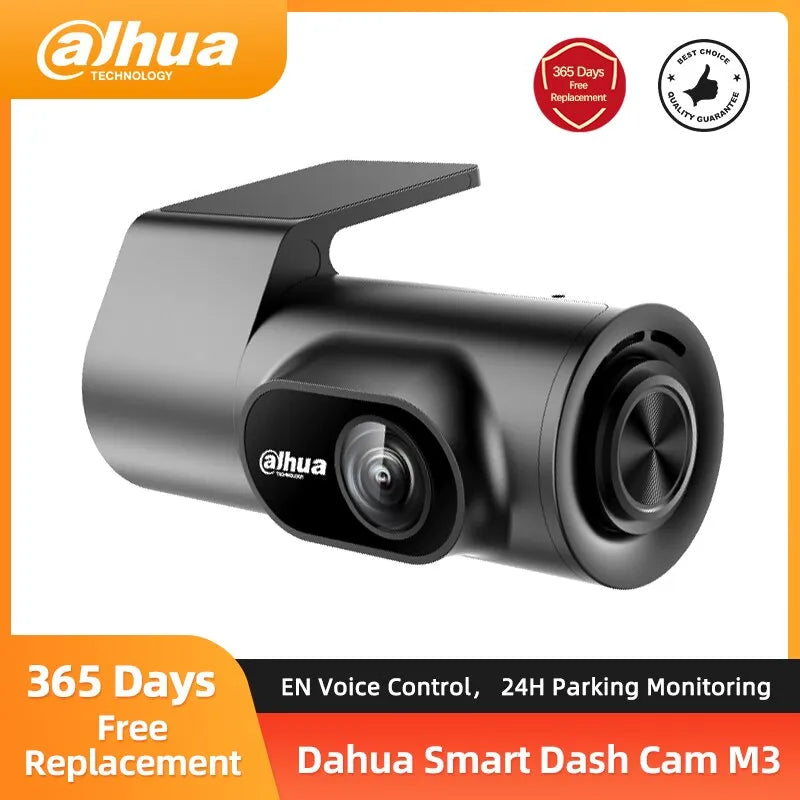 Dahua M3 Dashcam 1440P WiFi Recorder Crash Latch Night Vision 360° Rotating Lens Voice Control Loop Recording For Car DVR Camera
