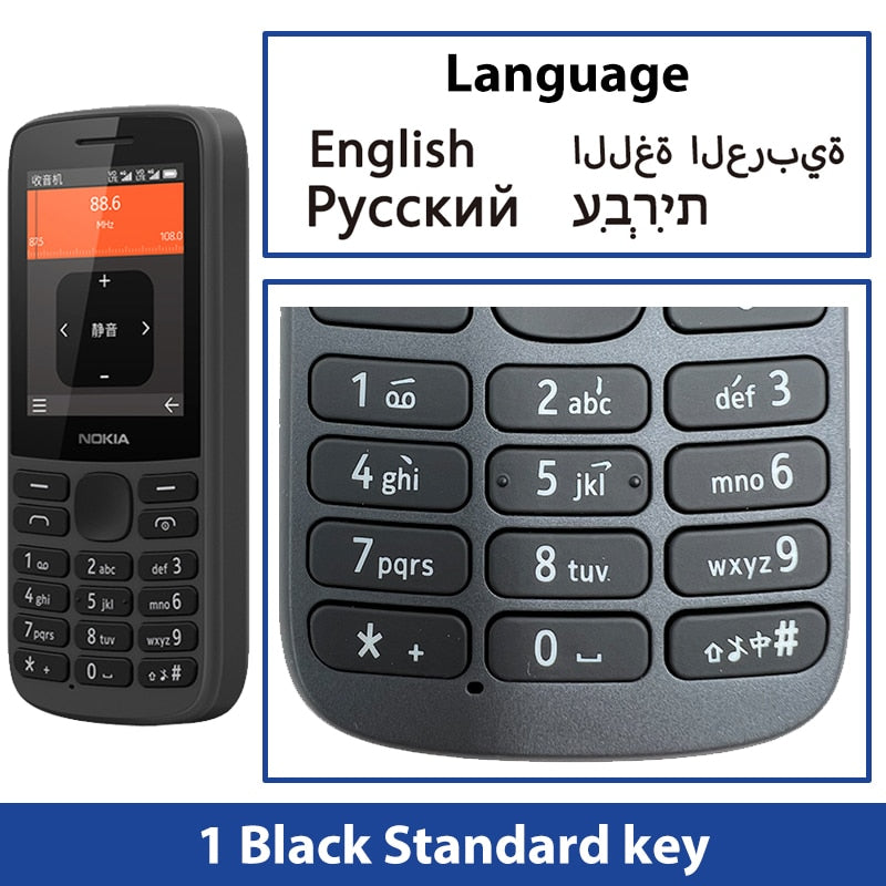 New and Original Nokia 215 4G Mobile Phone Multilingual Dual SIM Cards 2.4 Inch FM Radio 1150mAh Feature Push-button Phone