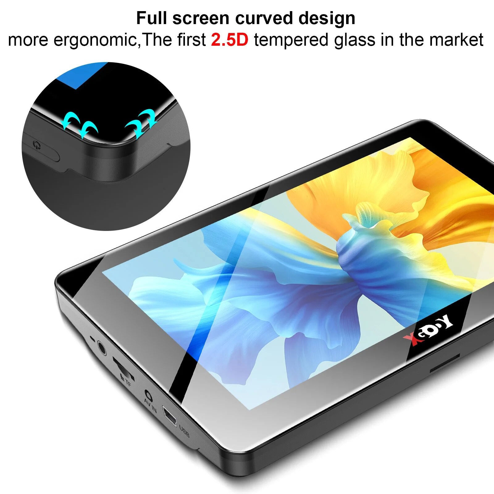 XGODY 7 Inch Car Truck GPS Navigator 2.5D Full Touch Screen GPS Nature Voice Guidance 256M+8G Navigation 2023 Newest Map Update