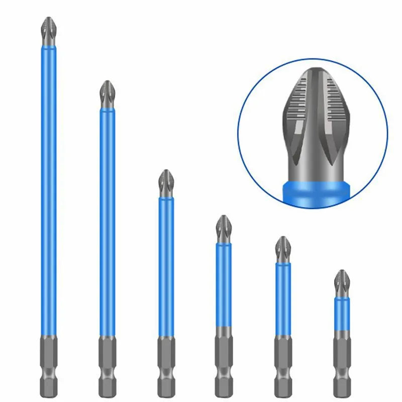 Non-slip wear-resistant screwdriver set strong magnetic high hardness super long cross electric batch electric drill