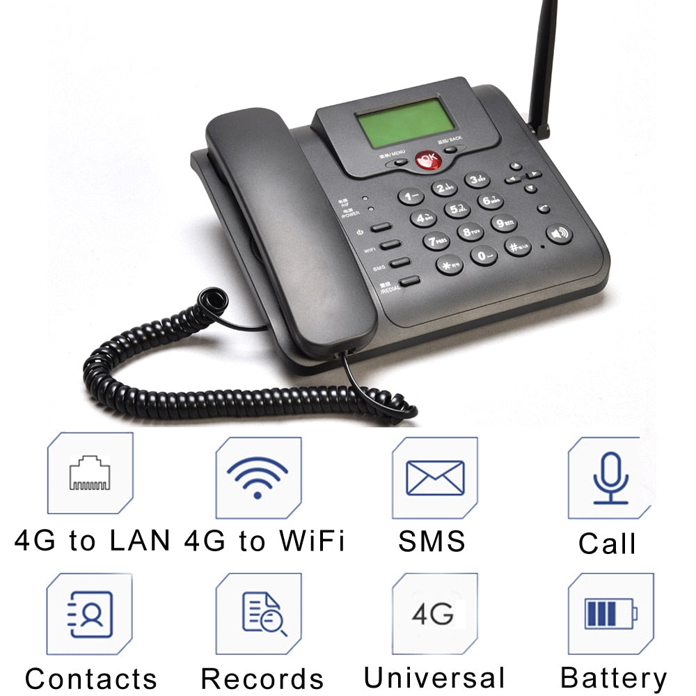 IPTV Mobile Networking CDMA 3g Modem Sim Card Router 4g Wifi Hotspot Gsm Telephone Volte Landline Desk Fixed Phone Home W101B