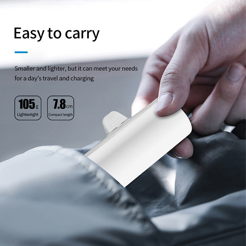 Mini Power Bank 5000mAh Portable Charging Powerbank Phone Spare External Battery Bank For iPhone 14 13 12 Pro Max Samsung Xiaomi