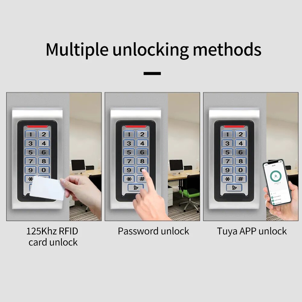 Outdoor IP68 Waterproof WiFi Tuya App Access Control All Metal Keypad S601-Wifi Smart Door Lock RFID Access Controller Opener