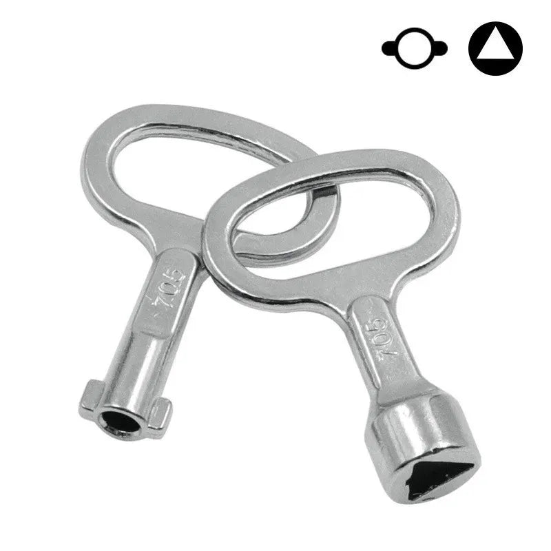 Wear Resistance Zinc Alloy Durable Sturdy Key Wrench Triangle Cabinet Drawer Electrical Elevator Valve Small Switch