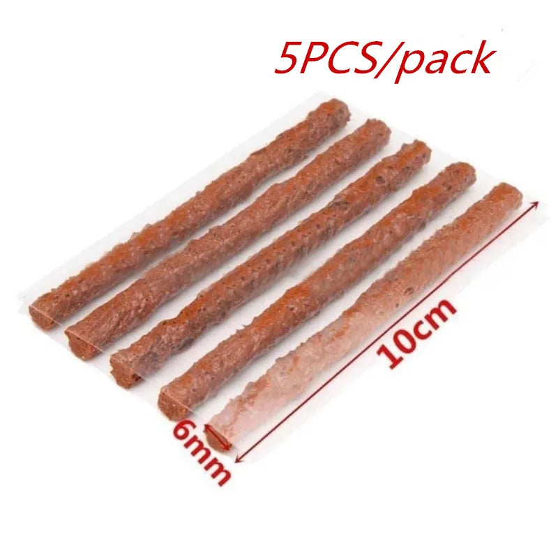 5/50Pcs Tire Repair Strips Tubeless Rubber Stiring Glue Seals for Car Motorcycle Tyre Puncture kit wicks worms Tools Accessories