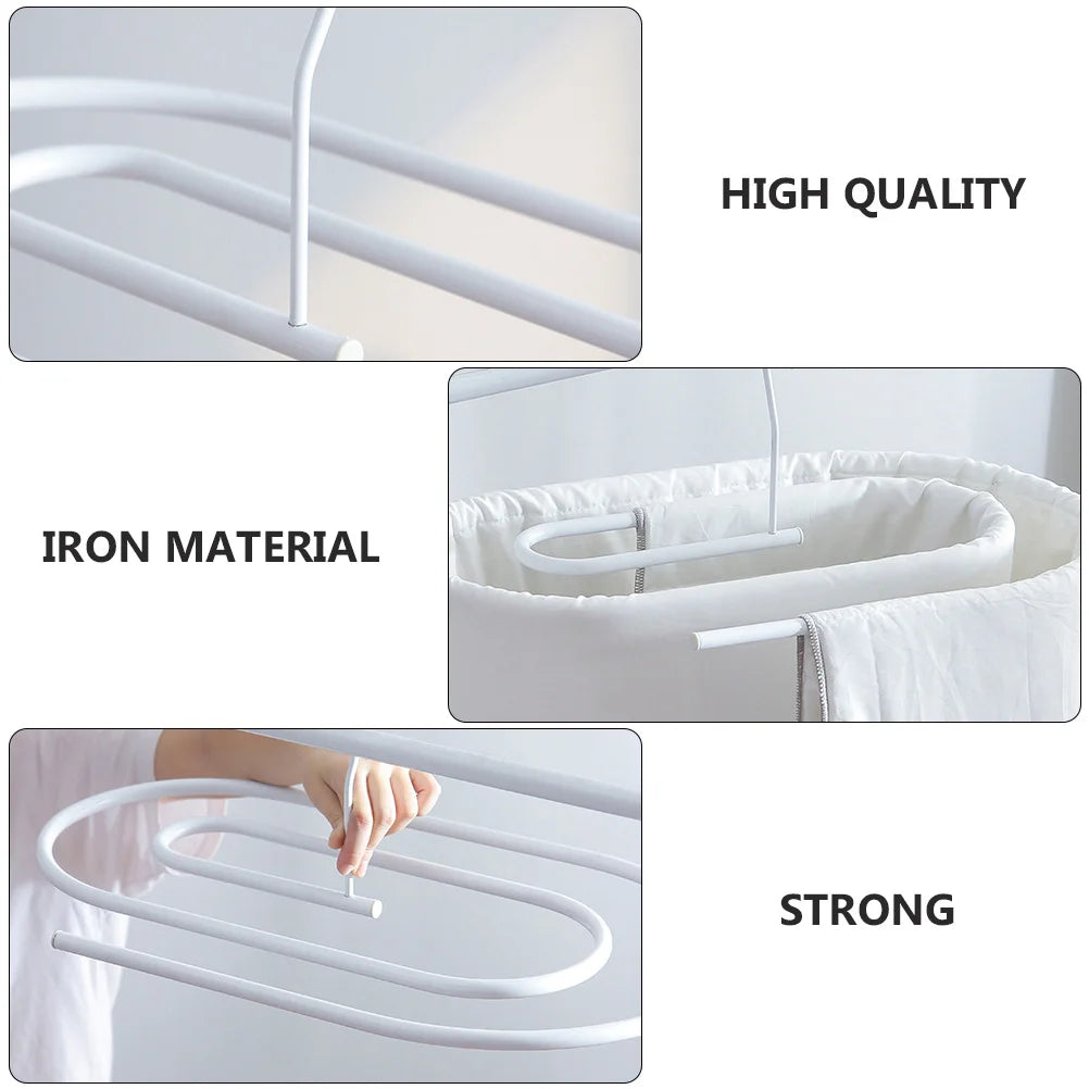 Clothes Rack Spiral Drying Space Saving Sheet White Iron Space-Saving Organizer