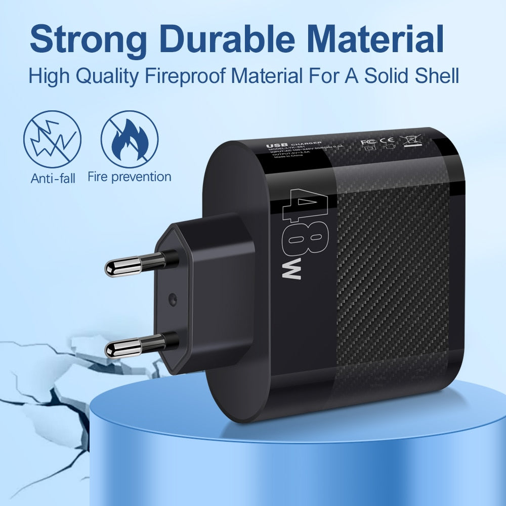 6 In 1 USB Charger Fast Charge Charger Fast Charging 6 Ports Wall Charger For Samsung Xiaomi iPhone Mobile Phone Charger Adapter