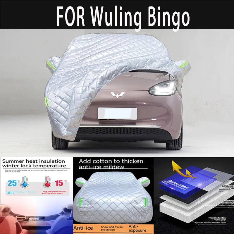 For wuling Bingo auto hail proof protective cover,snow cover,sunshade,waterproof anddustproof external car accessories