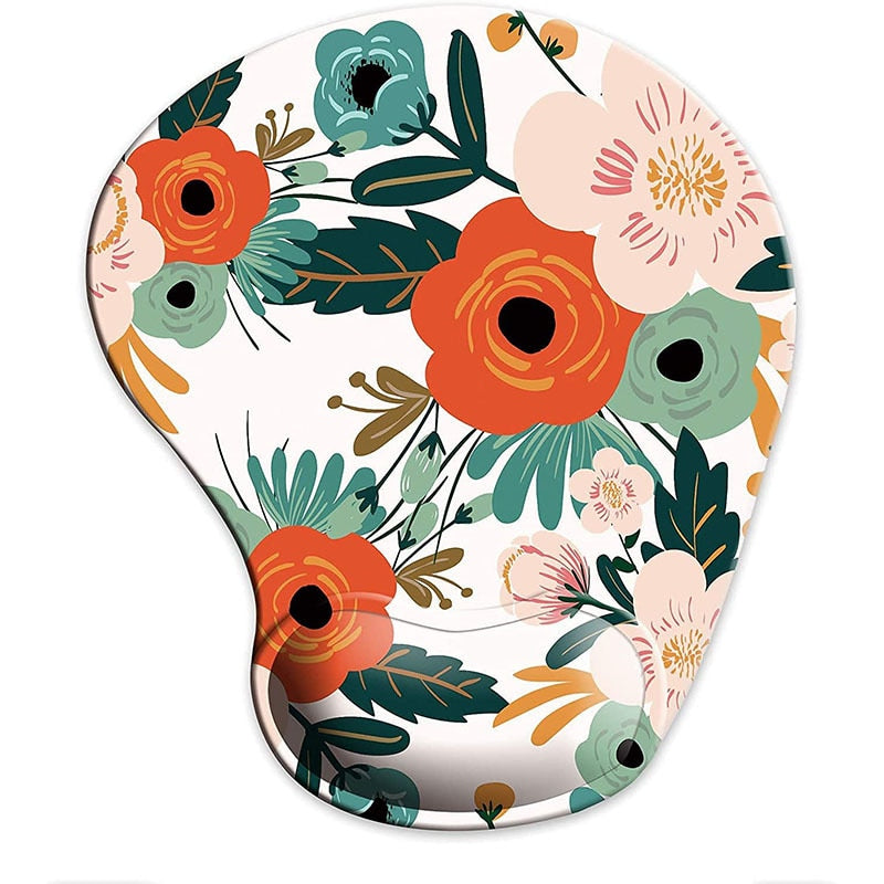 Ergonomic Mouse Pad with Wrist Rest Silicone Non-slip Deskpad Wrist Support Under Hand Office Computer Mousepad Desk Mat