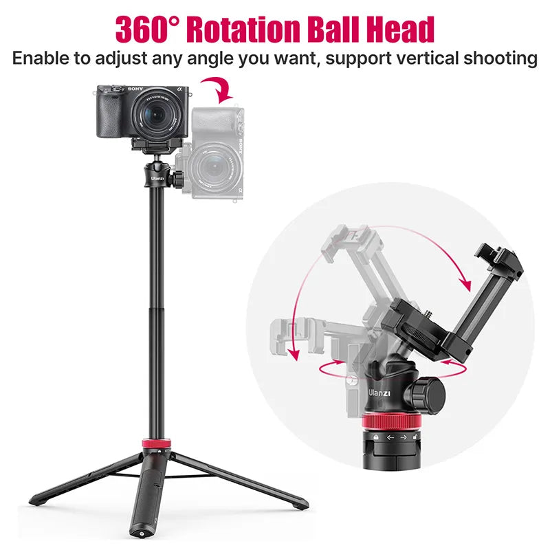 Ulanzi MT-44 Extend Livestream Tripod Stand 42inch Tripod with Phone Mount Holder Vertical Shooting Phone DSlR Camera Tripods