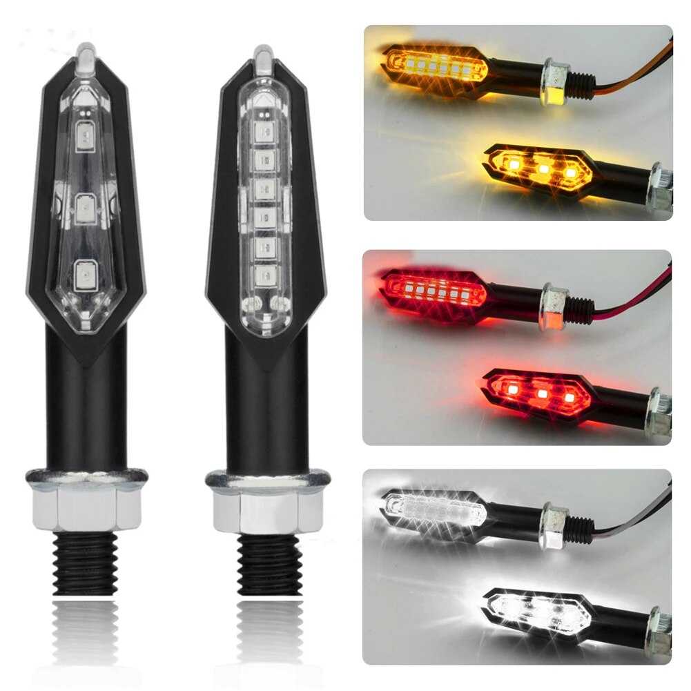 2pcs LED Turn Signal Light Super Bright Motorcycle Mini Universal Led Motorbike Lampe Amber Blinker LED Indicators Light