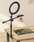 Overhead Tripod for Mobile Phone Smartphone Desktop Cellphone Video Shooting Stand with Ring Light for Table Photography