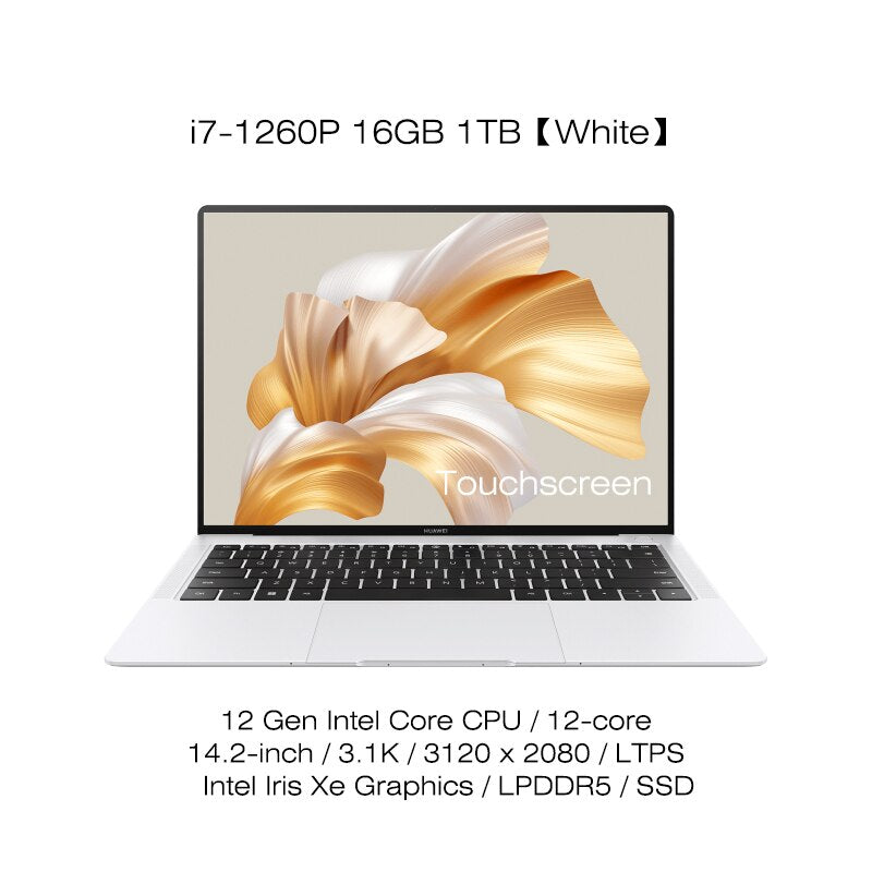 2022 HUAWEI MateBook X Pro 14.2 Inch Laptop i7-1260P 16GB 512GB/1TB Iris Xe Graphics Netbook Primary Color Full Screen Notebook