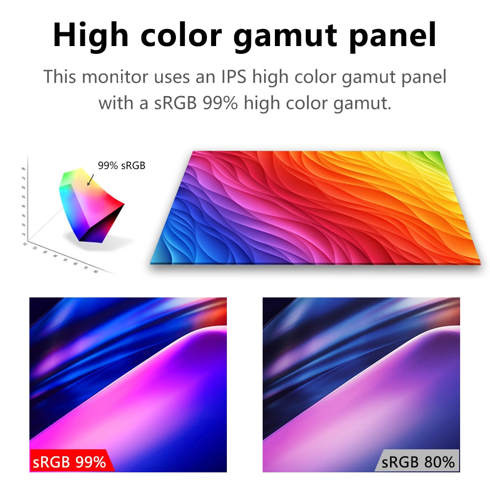 MUCAI N240E 24 Inch Monitor Office Gaming Computer Display FHD 1080P MVA Light Screen HDMI-compatible VGA Power Por 1920*1080