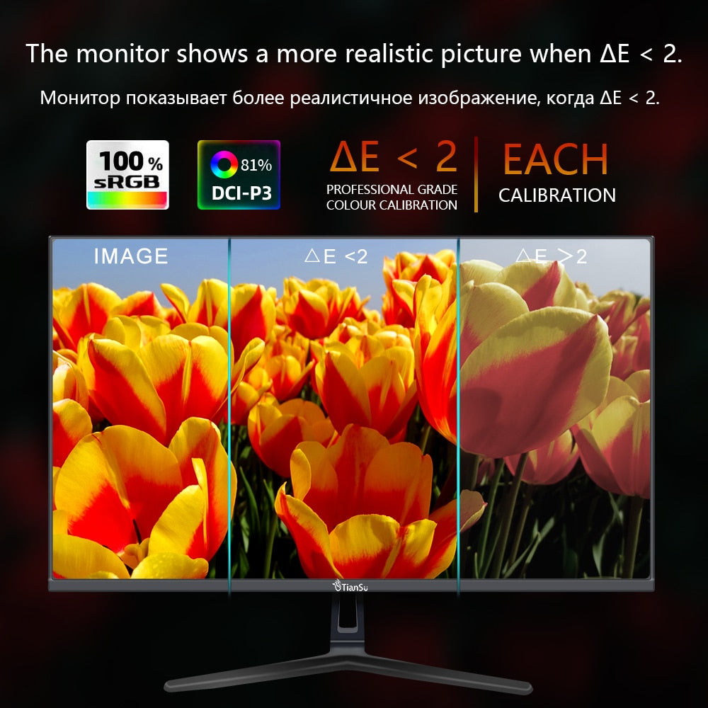 Tiansu 27 Inch Computer 2k 144hz Monitor IPS Pc Gamer 165hz Screen Gaming 2 k Monitor 240hz HDMI-Compatible FHD 16:9 Monitors