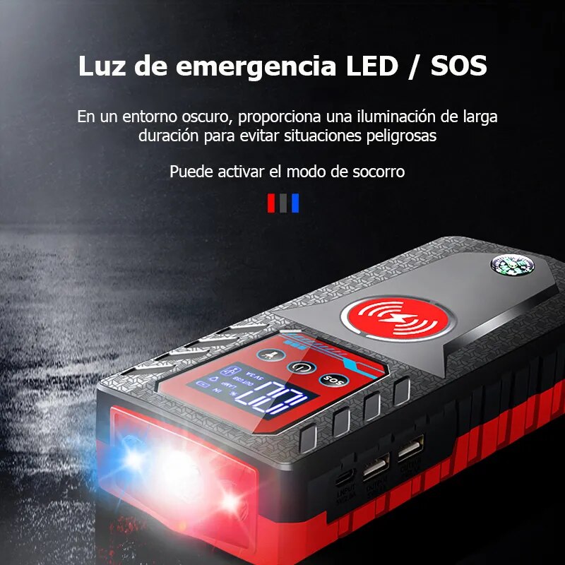Car Jump Starter 12V Power Bank For Car Booster Device Portable Battery Chargers Emergency Lighting Multi-function Assecories