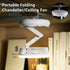 USB Charging Foldable Table Fan Wall Mounted Hanging Ceiling Fan with LED Light 4 Speed Adjustable For Home Room Air Cooler Fan
