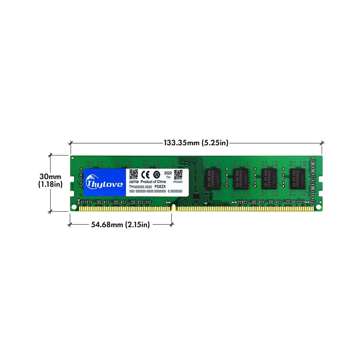 Memória RAM Para Computador DDR3 4GB 1333Mhz 1600MHz Ram Desktop Memory 240pin 1.5V PC3 10600U PC3 12800U Memória RAM DDR3
