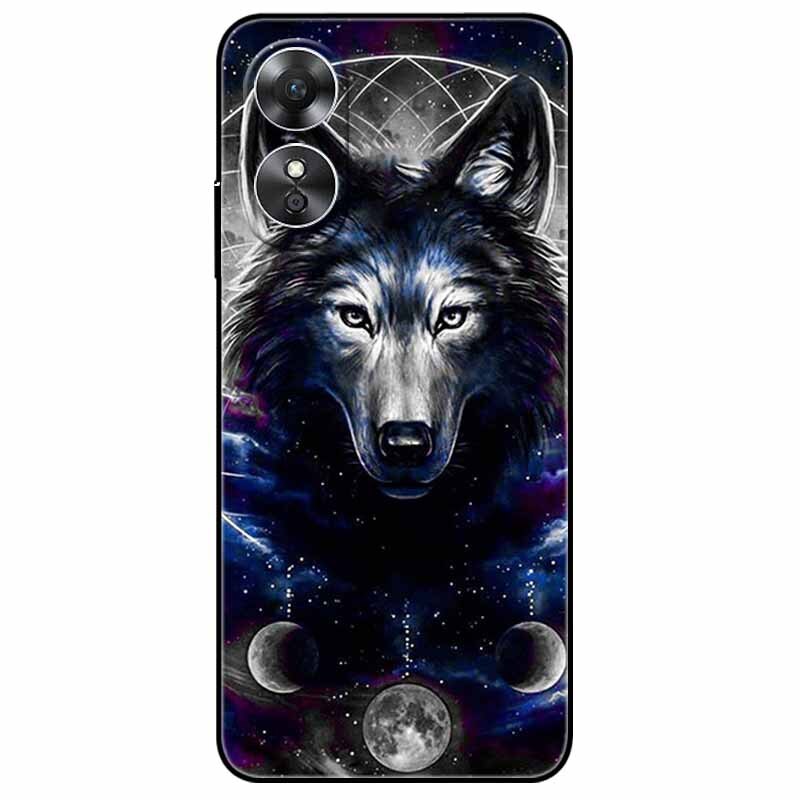 For OPPO A98 5G A 98 Case Silicone Soft Wolf Lion Cat Black Bumper Funda Coque for OPPO A98 2023 CPH2529 OPPOA98 Protective Bag