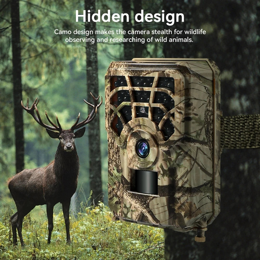 5MP Trail Camera 1080P HD Hunting Camera PIR Infrared Night Vision Waterproof Outdoor Trail Cam for Wildlife Monitoring Action