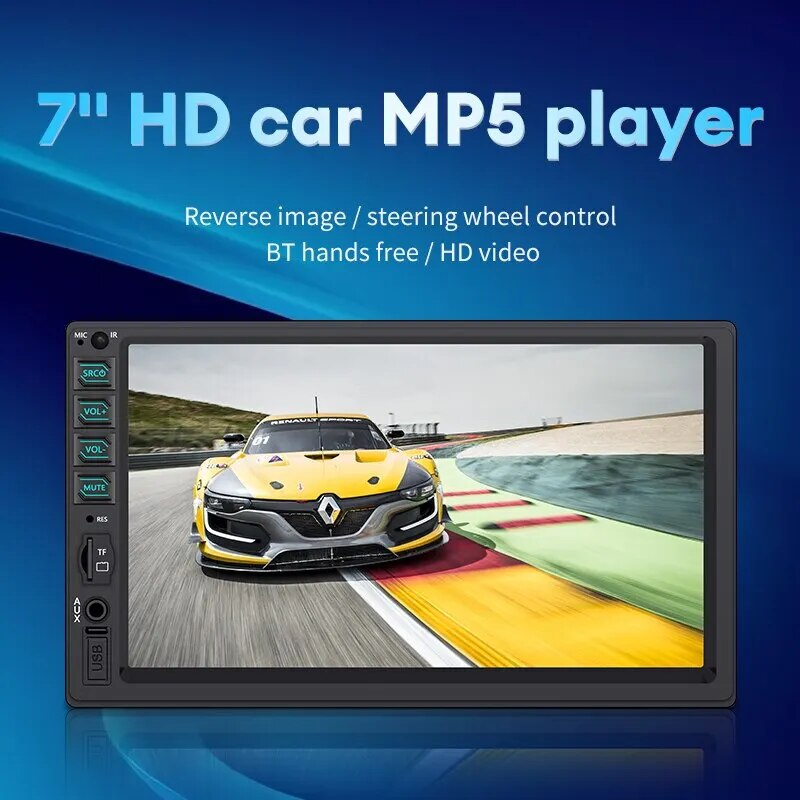 7inch Carplay Android Auto MP5 Player 2Din Stereo TF Bluetooth FM Rear View Monitor Automotive Multimedia Car Radio Video Player