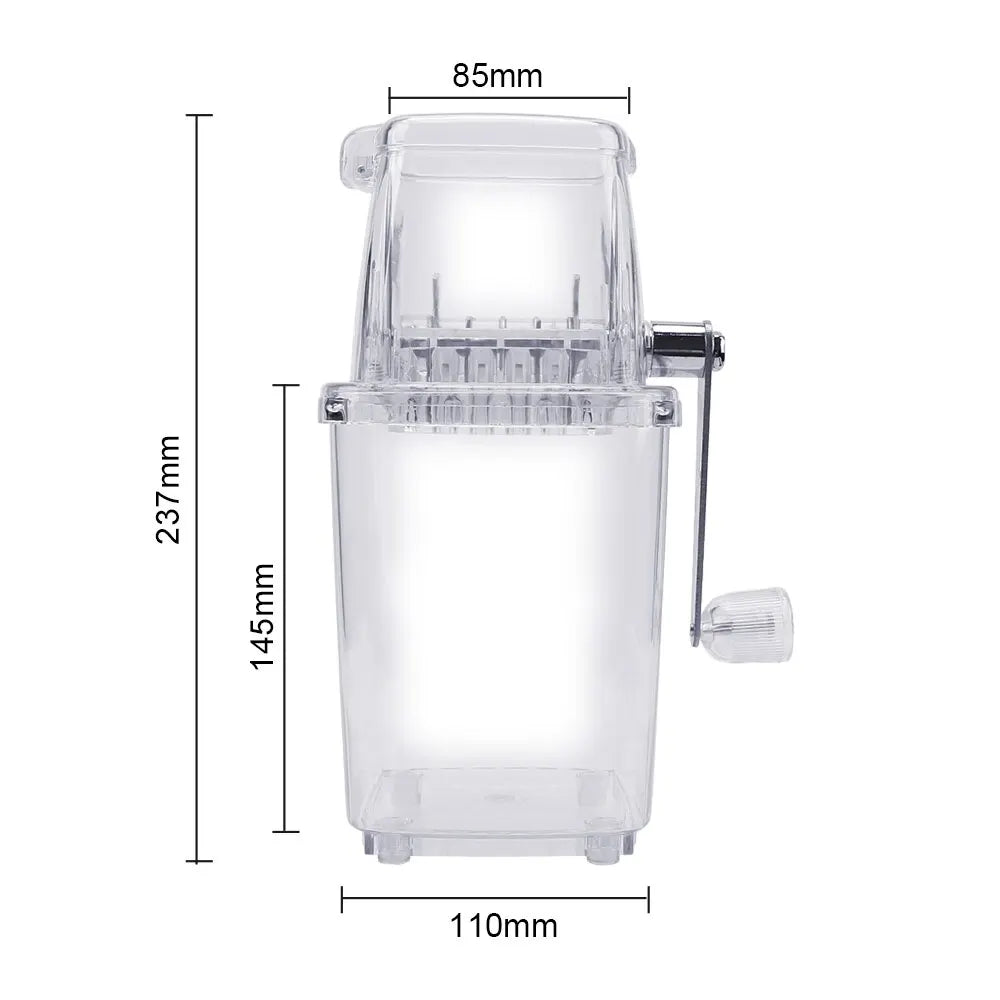 1.25L Manual Ice Crusher Multi-function Hand Shaved Ice Machine Transparent Ice Blenders Tools For Home Kitchen Bar
