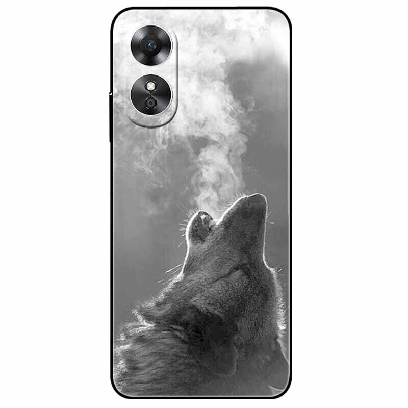 For OPPO A98 5G A 98 Case Silicone Soft Wolf Lion Cat Black Bumper Funda Coque for OPPO A98 2023 CPH2529 OPPOA98 Protective Bag