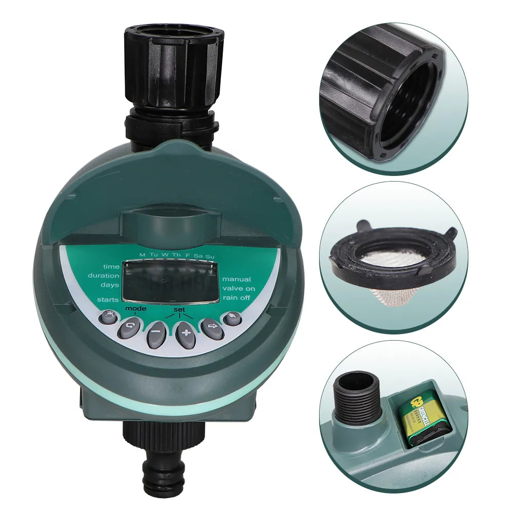 Garden Automatic Watering Timer Smart Home Programming Watering Valve Greenhouse Drip Irrigation System LCD Display Controller