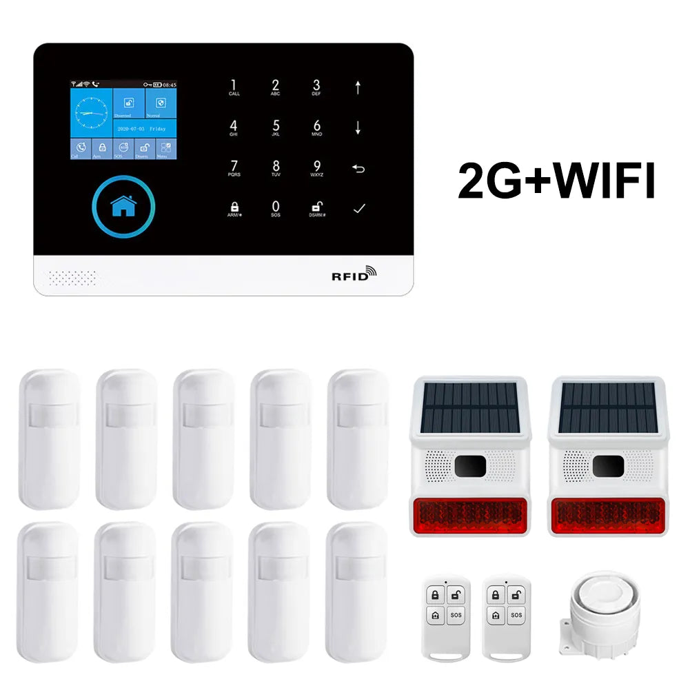 433MHz Wireless WIFI 2G GSM Home Security Alarm Host Kits DIY Customized Accessories For Tuya Smart App Control Burglar System