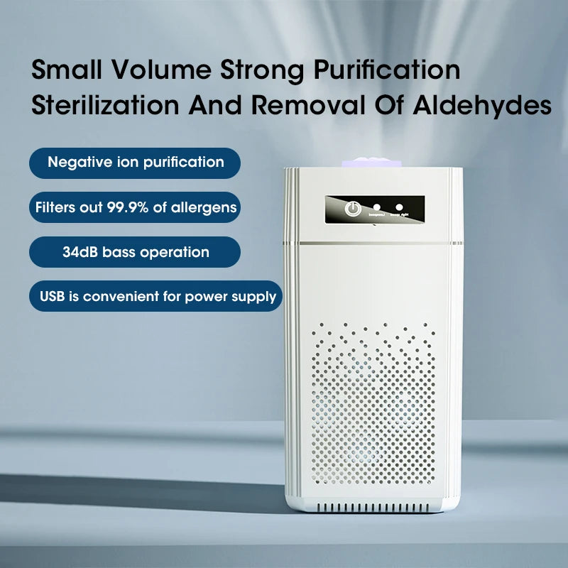Air Purifier HEPA Filter Negative Ions Generator Odor Eliminator Formaldehyde Smoke Remove Air Cleaner Household Free Shipping